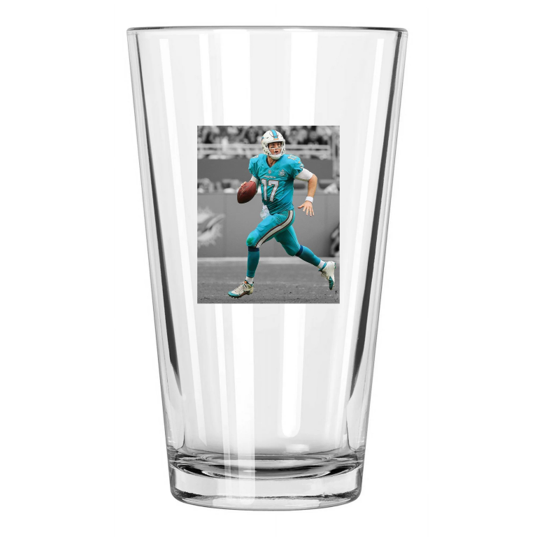Miami Dolphins Ryan Tannehill Photo Spotlight Football Pint Beer Drinking Glass