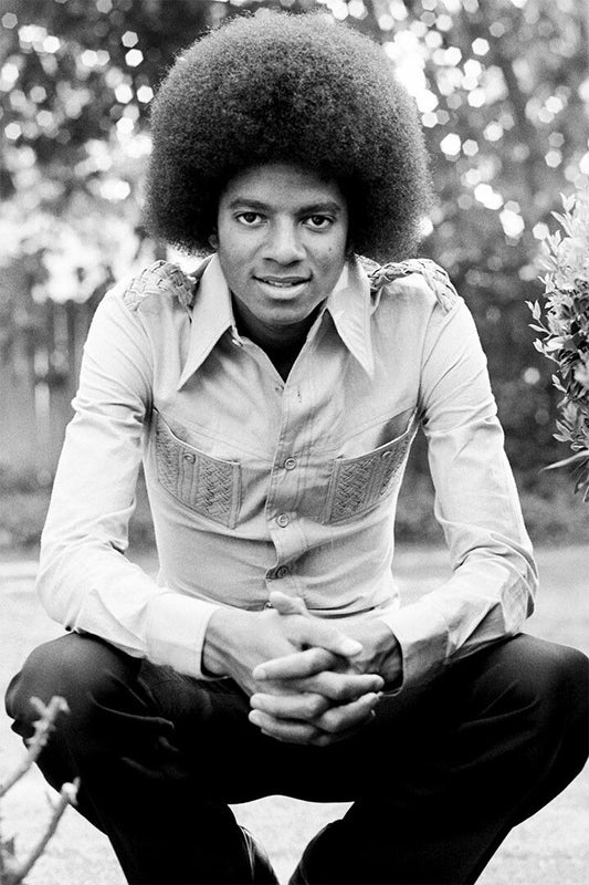 Michael Jackson Young King Of Pop Black White Jigsaw Puzzle