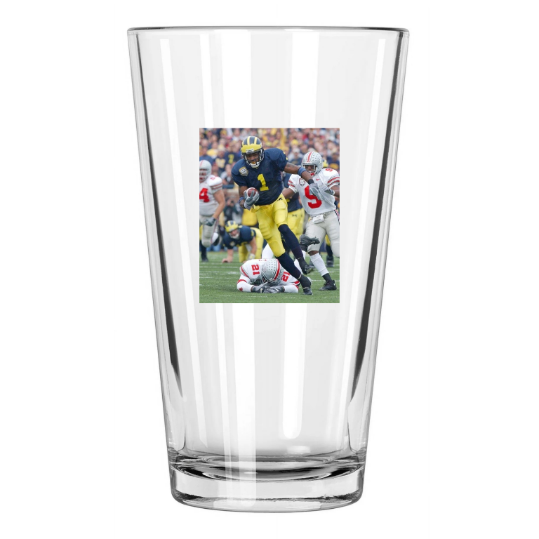 Michigan Braylon Edwards Vs Ohio St Photo Pint Beer Drinking Glass