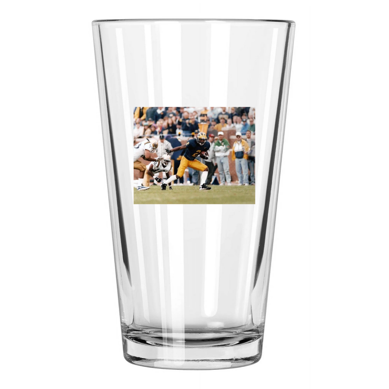 Michigan Charles Woodson Vs Ucla Photo Heisman Trophy Pint Beer Drinking Glass