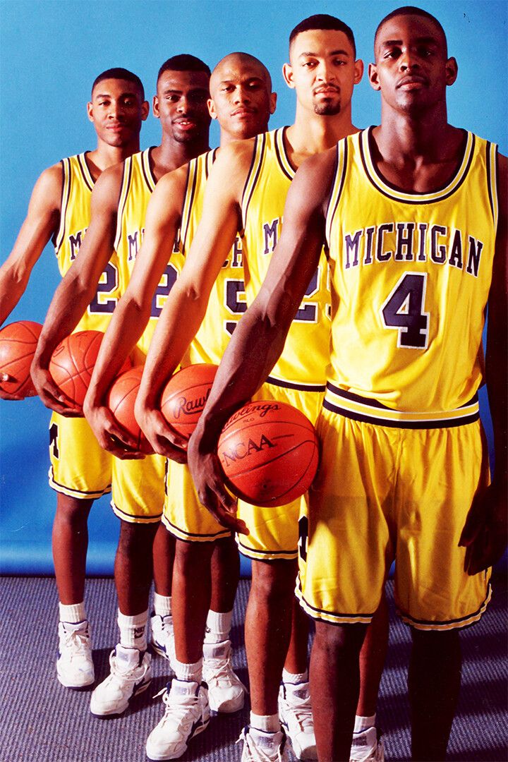 Michigan Fab Five Basketball Team Stars Jigsaw Puzzle