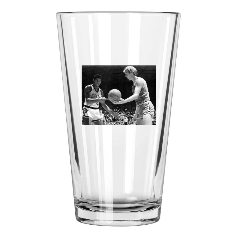 Michigan State Magic Johnson Vs Indiana State Larry Bird Pint Beer Glass