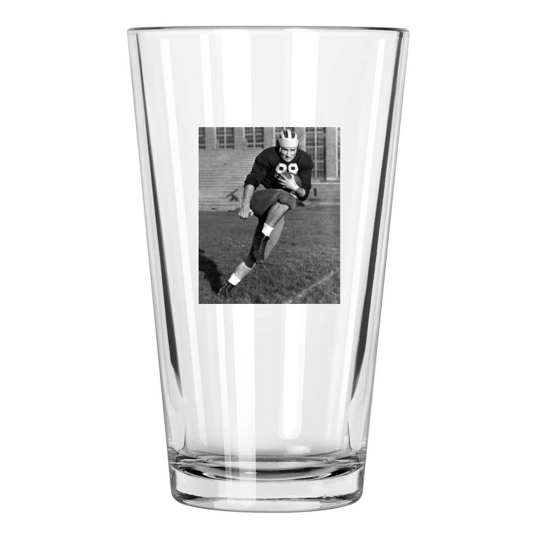 Michigan Tom Harmon Photo College Heisman Trophy Winner Pint Beer Drinking Glass