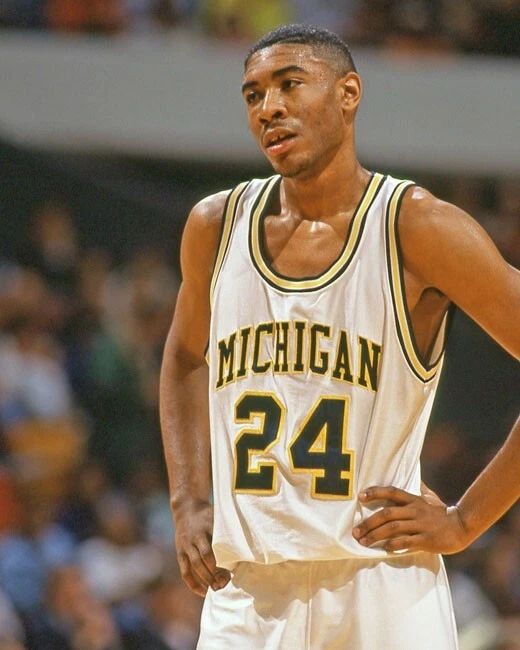 Michigan Wolverines Jimmy King Glossy Keychain Basketball Keychain Fab 5
