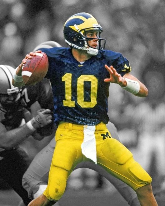 Michigan Wolverines Tom Brady Glossy Keychain Spotlight Print