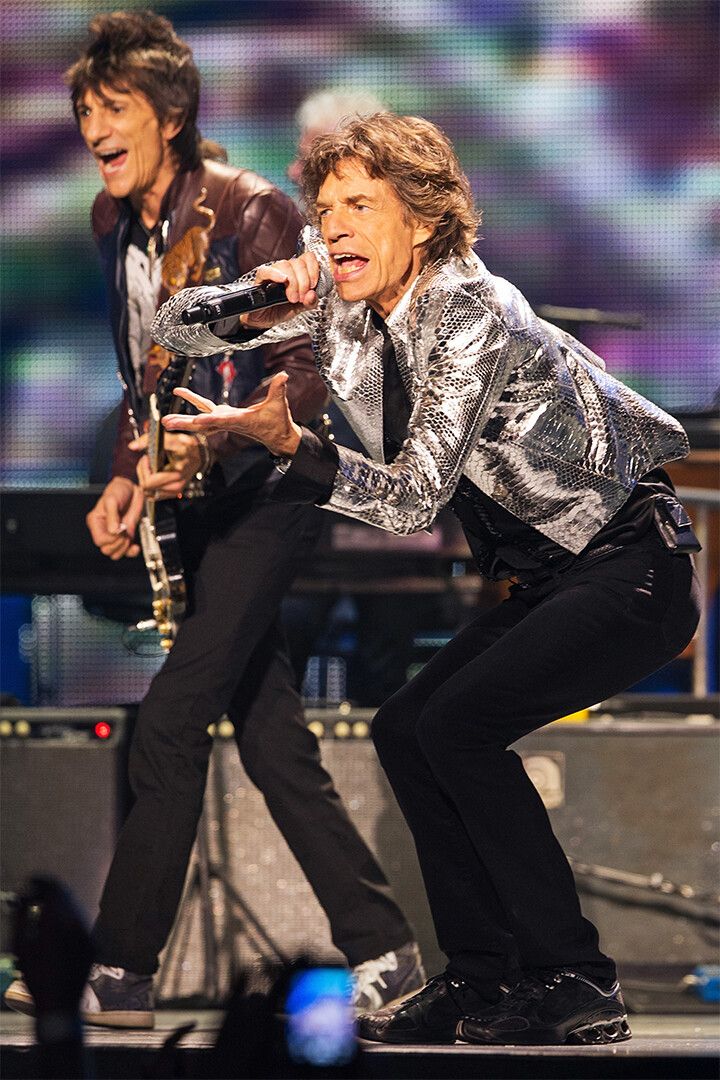 Mick Jagger Singing In Concert Print Jigsaw Puzzle