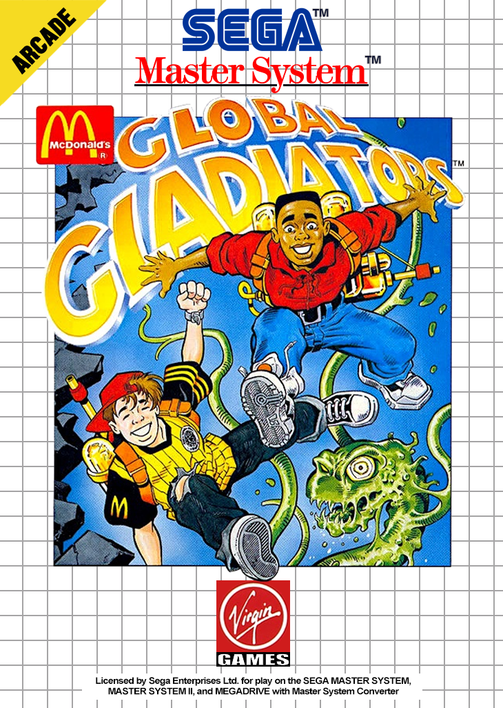Mick & Mack As The Global Gladiators Sega Master System Print Poster