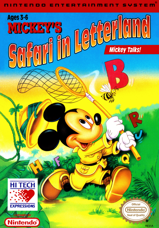 Mickey S Safari In Letterland (Usa) Nes Print Poster