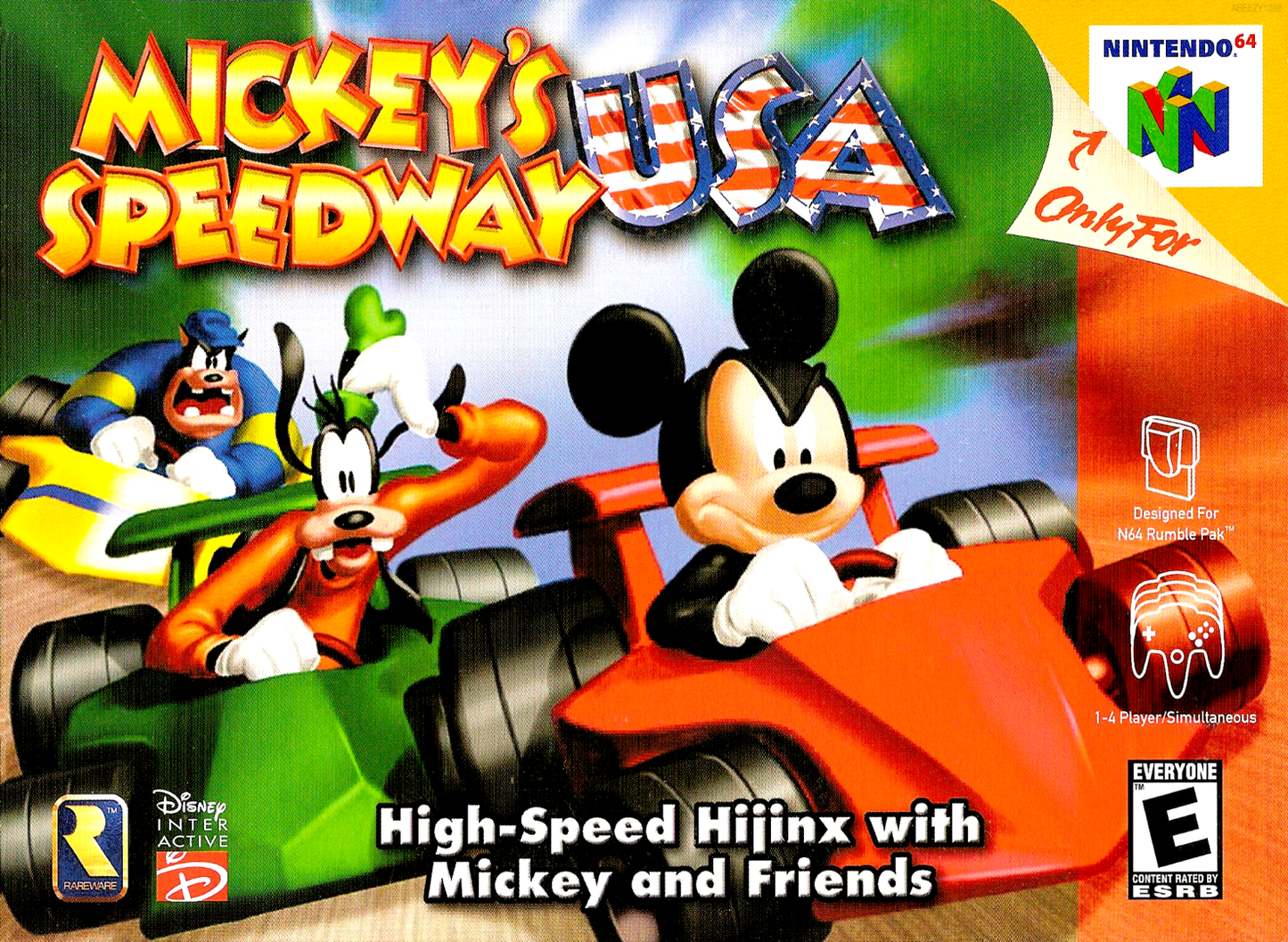 Mickey S Speedway Usa N64 Print Poster