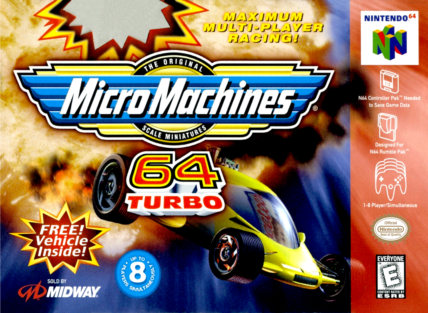 Micro Machines 64 Turbo N64 Print Poster