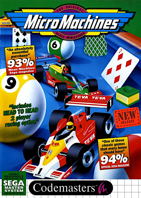 Micro Machines Sega Master System Print Poster