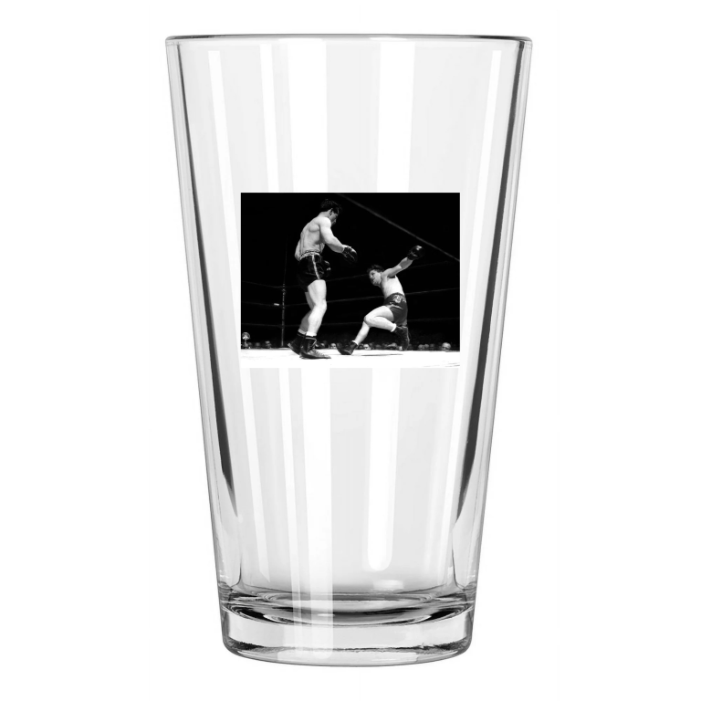 Middleweight Boxers Rocky Graziano Vs Al Davis Boxing Pint Beer Drinking Glass