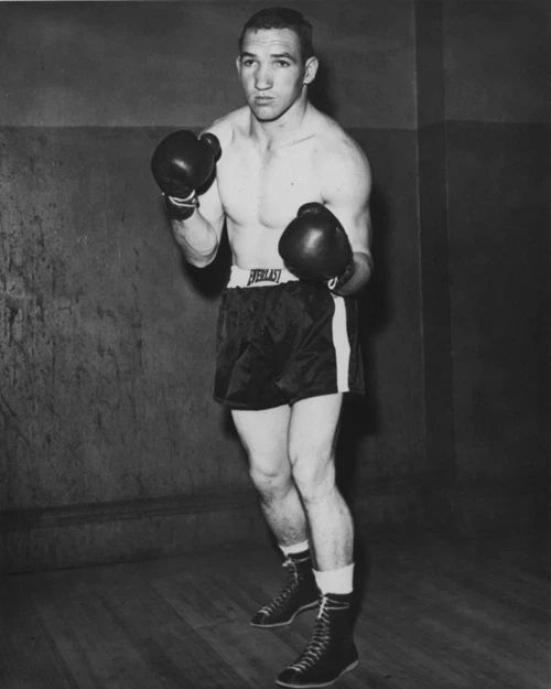 Middleweight Champion Gene Fullmer Glossy Boxing Keychain Pose Keychain 2