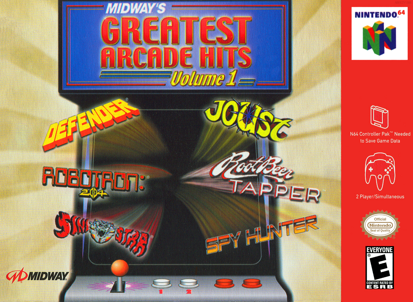 Midway S Greatest Arcade Hits Volume 1 N64 Print Poster