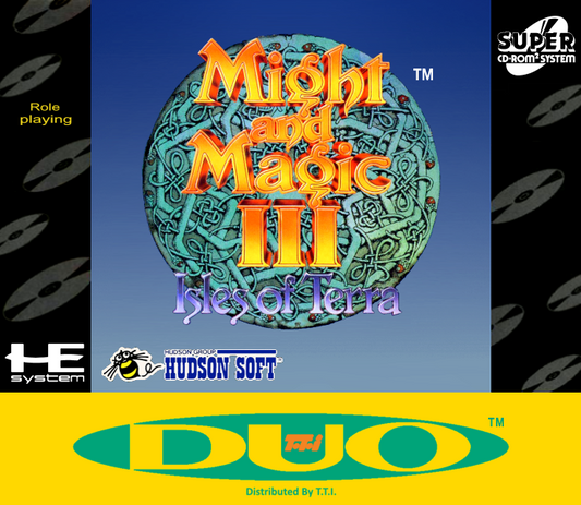 Might And Magic Iii Isles Of Terra (Cd) (Front Cover) Turbografx 16 Print Poster