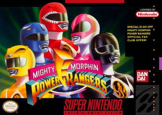 Mighty Morphin Power Rangers (Usa) Snes Print Poster