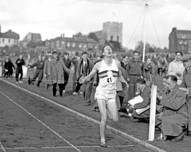 Mile Runner Roger Bannister Glossy Keychain Keychain Track And Field