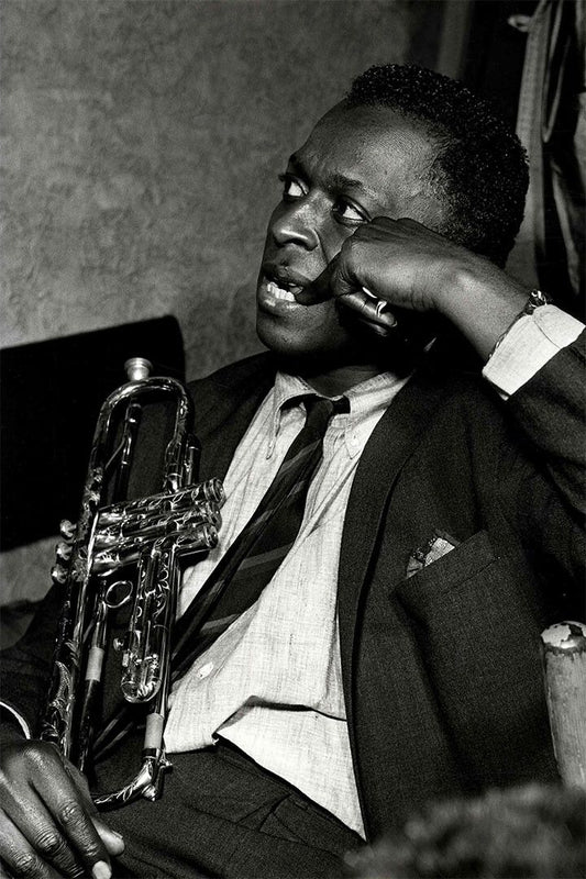 Miles Davis Blue Jazz Music Album Star Painting Jigsaw Puzzle