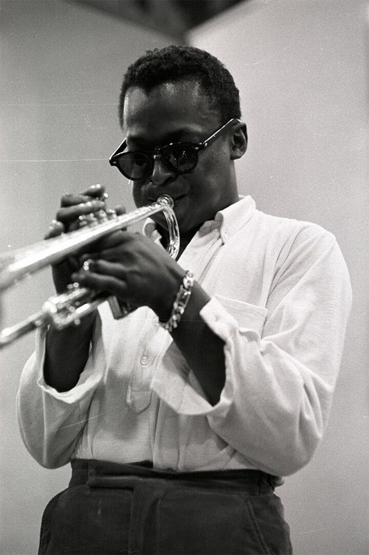 Miles Davis Trumpet Playing Composer Jigsaw Puzzle
