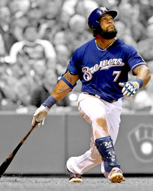 Milwaukee Brewers Eric Thames Glossy Keychain Spotlight Baseball Keychain