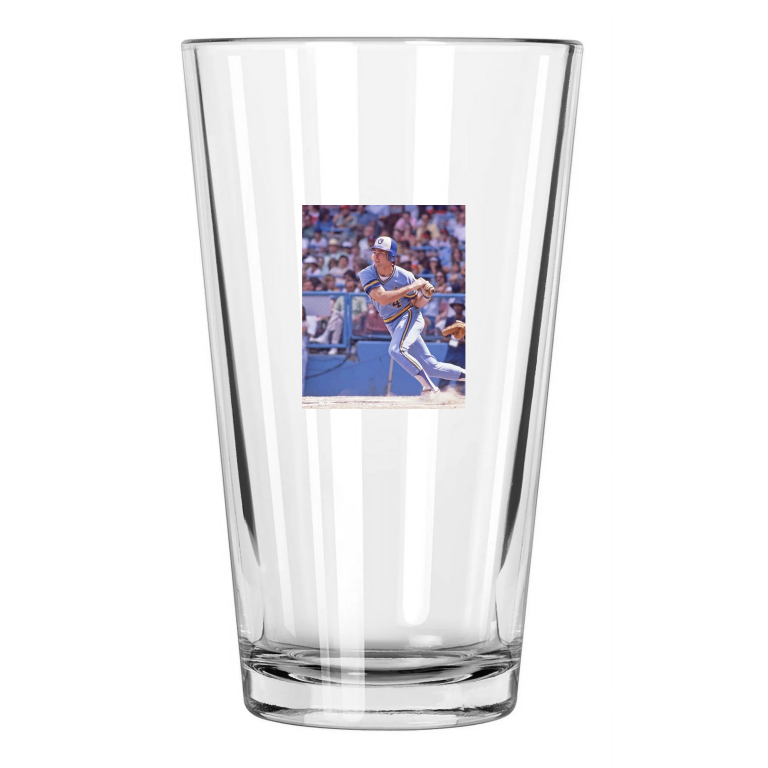 Milwaukee Brewers Paul Molitor Photo Baseball Hof 2004 Pint Beer Drinking Glass