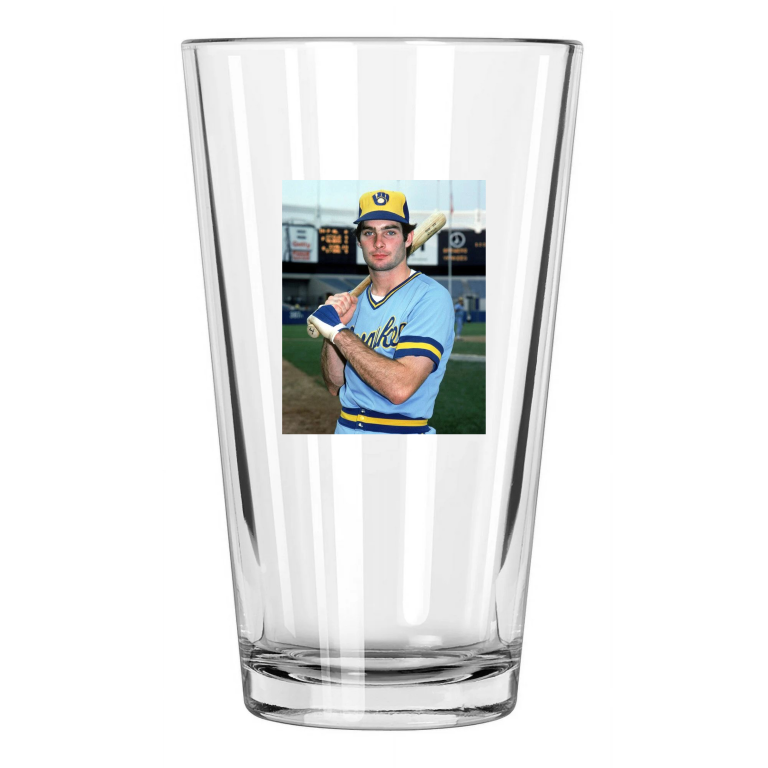Milwaukee Brewers Paul Molitor Baseball Hof 2004 2 Pint Beer Drinking Glass
