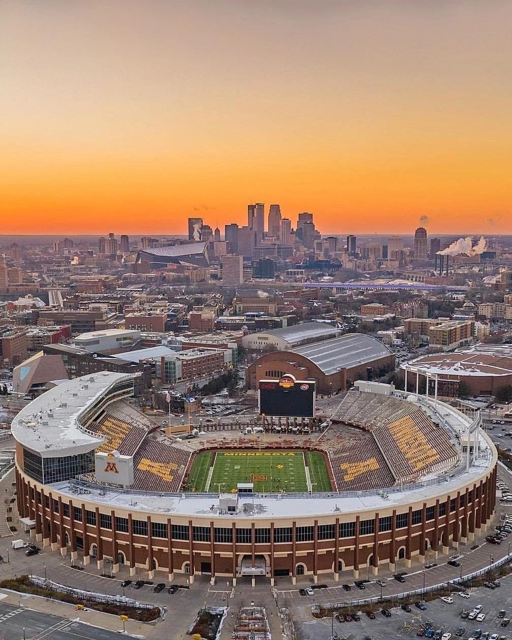Minnesota Gophers Tcf Bank Stadium Glossy Keychain Football Print Minneapolis 2
