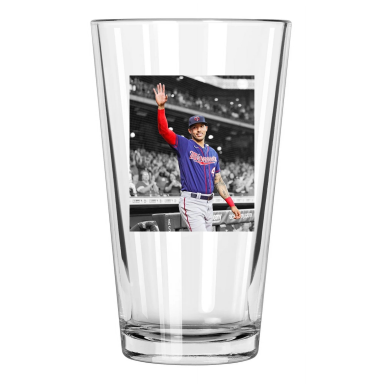 Minnesota Twins Carlos Correa Photo Baseball Spotlight Pint Beer Drinking Glass