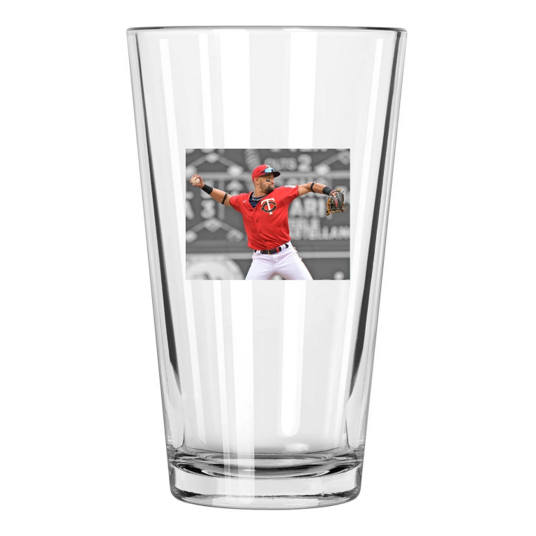 Minnesota Twins Royce Lewis Photo Baseball Spotlight Pint Beer Drinking Glass