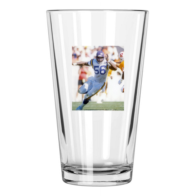 Minnesota Vikings Chris Doleman Photo Hof 2012 Football Pint Beer Drinking Glass