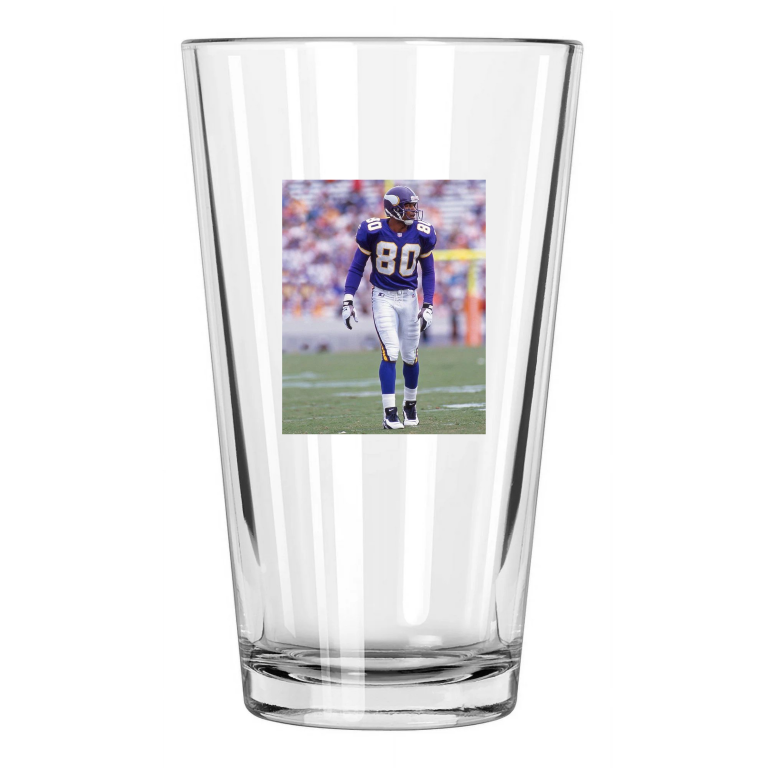 Minnesota Vikings Cris Carter Photo Football Hof 2013 1 Pint Beer Drinking Glass