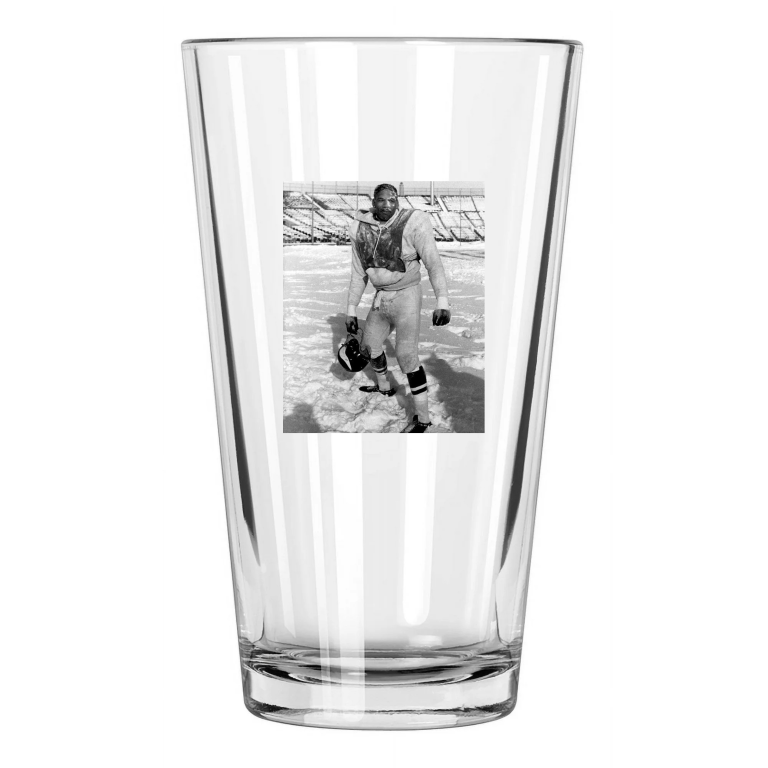 Minnesota Vikings Jim Marshall Photo Midway Stadium Pint Beer Drinking Glass