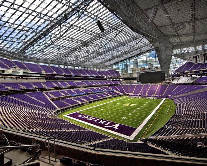 Minnesota Vikings U.S 3. Bank Stadium Glossy Magnet Print Field Magnet