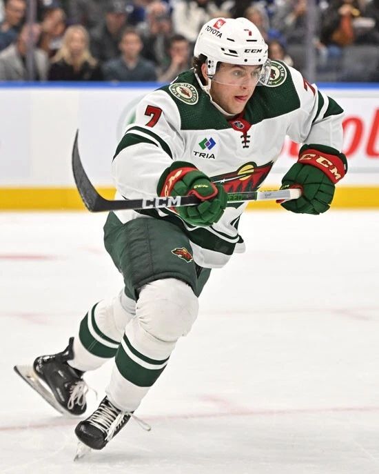 Minnesota Wild Brock Faber Glossy Keychain Nhl Hockey Keychain