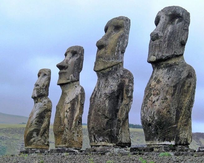 Moai Easter Island Statues Glossy Magnet Print Magnet Monolithic