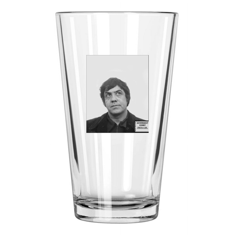 Mobster Gangster Joey The Clown Lombardo Chicago Outfit Pint Beer Drinking Glass