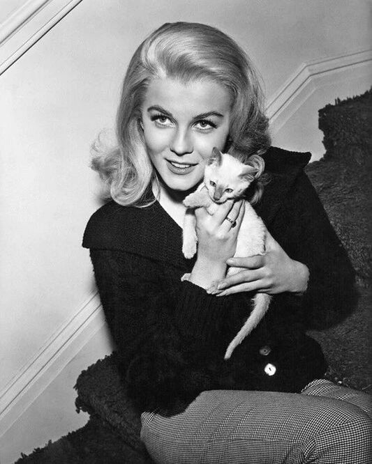Model Actress Ann Margret With Kitty Glossy Keychain Celebrity Portrait Print