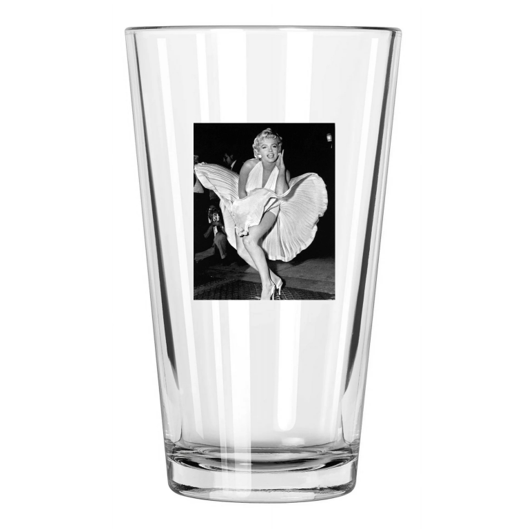 Model Actress Marilyn Monroe Celebrity Hollywood 1 Pint Beer Drinking Glass