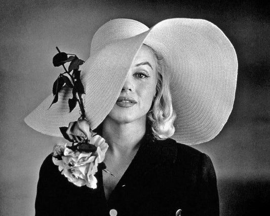Model Marilyn Monroe With Hat Glossy Magnet Hollywood Actress Print