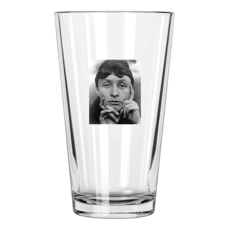 Modern Painter Georgia O'Keeffe Famous Artist Portrait 1 Pint Beer Glass
