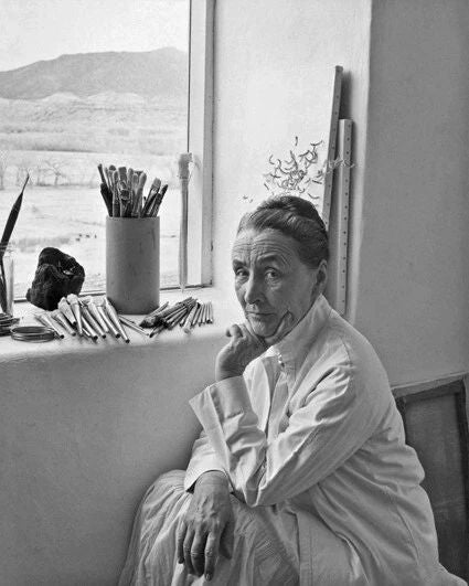 Modern Painter Georgia O'Keeffe Glossy Keychain Famous Artist Print Portrait 2