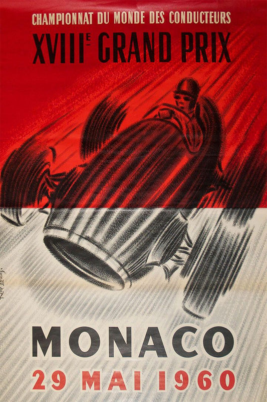 Monaco Grand Prix 1960 Vintage Racing Travel Auto Jigsaw Puzzle