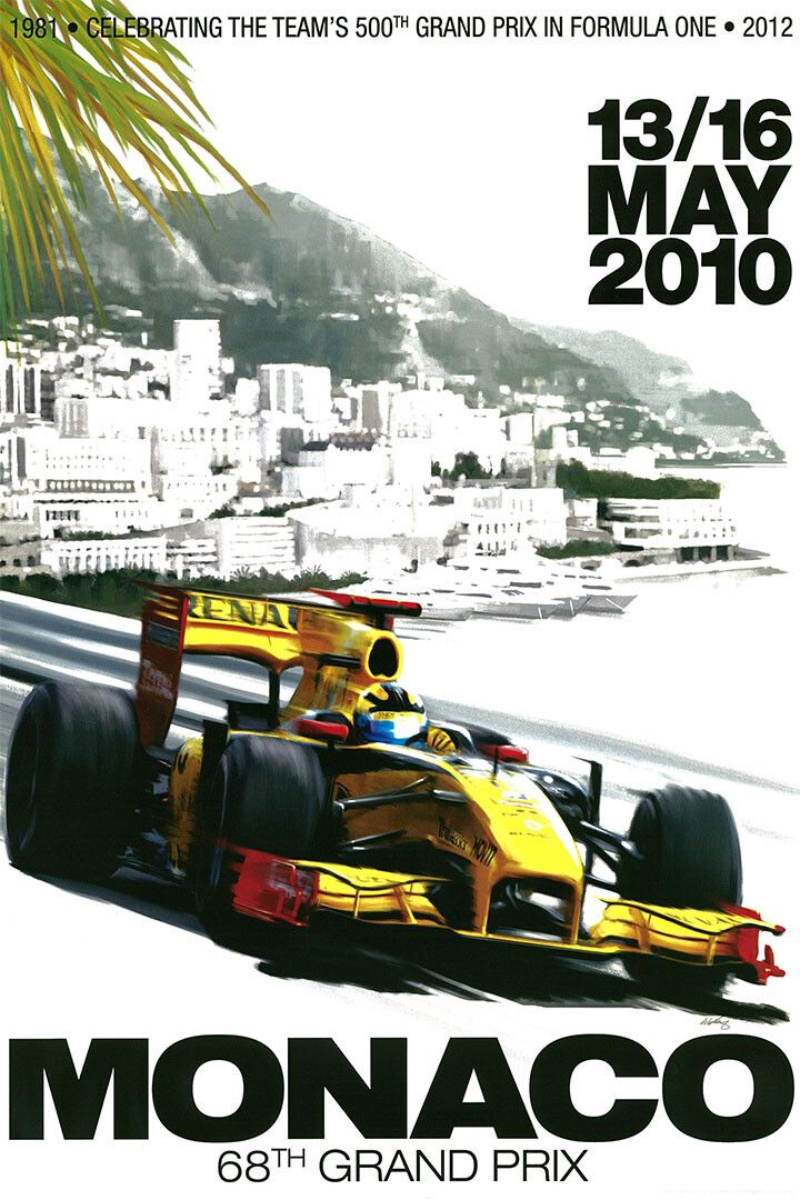 Monaco Grand Prix 2010 Vintage Racing Trave Auto Keychain