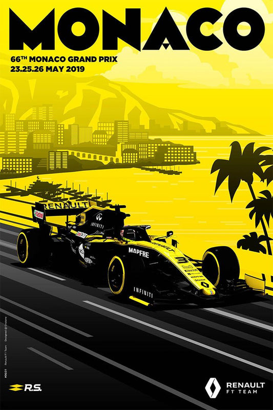Monaco Grand Prix 2019 Vintage Racing Travel Jigsaw Puzzle