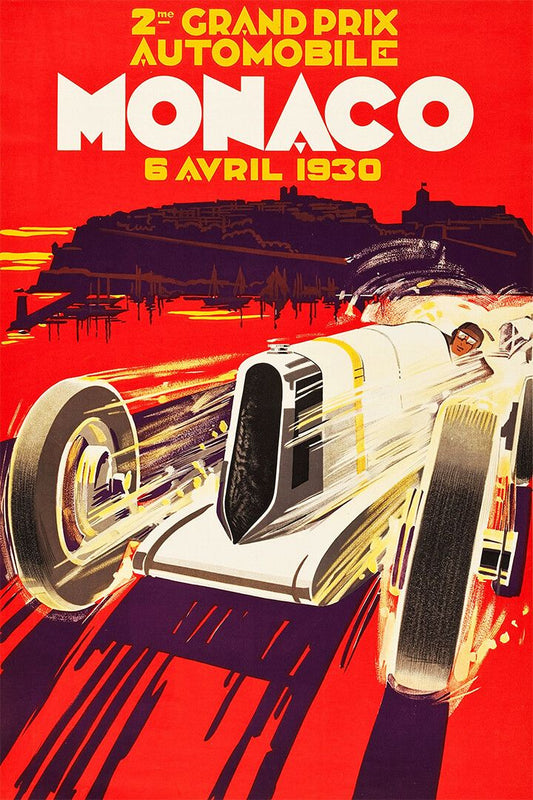 Monaco Grand Prix Motor Racing 6 April 1930 Vintage Jigsaw Puzzle
