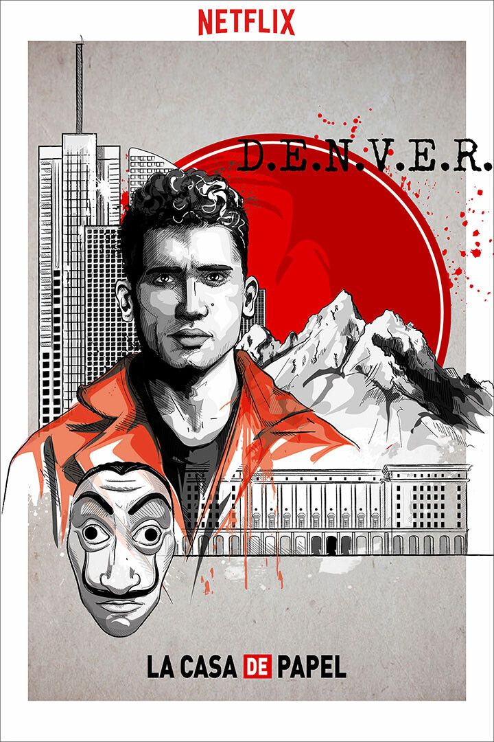 Money Heist Crime Adventure Drama Painting Print Keychain