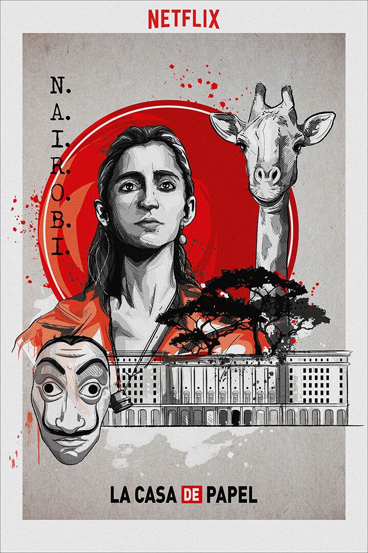 Money Heist Drama Action Crime Painting Print Jigsaw Puzzle