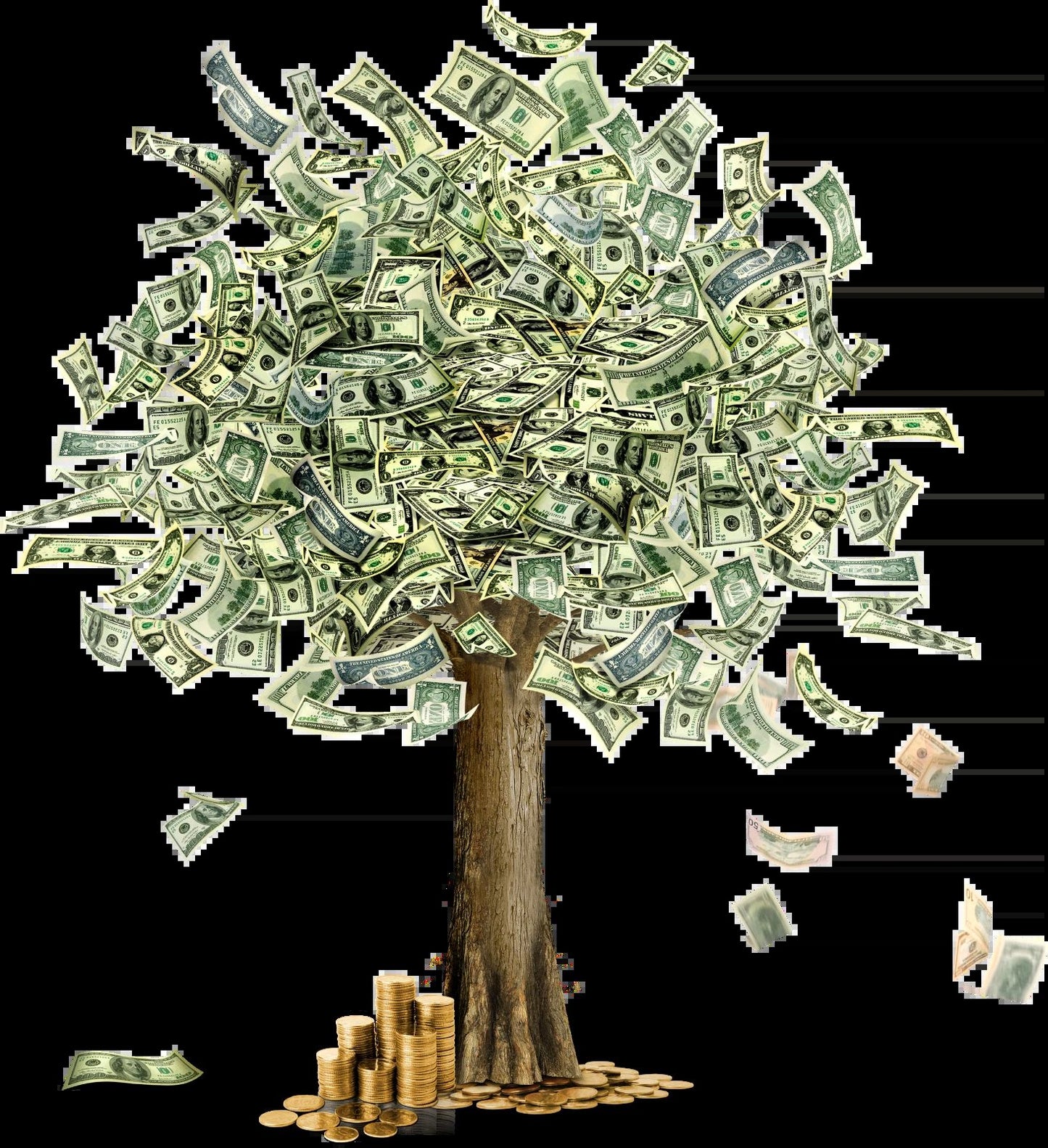 Money Tree Cash Dollars Currency Poster Picture Photo Art Print Reproduction