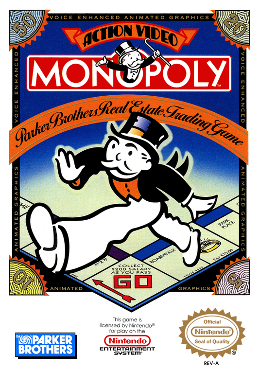 Monopoly (Usa) Nes Print Poster