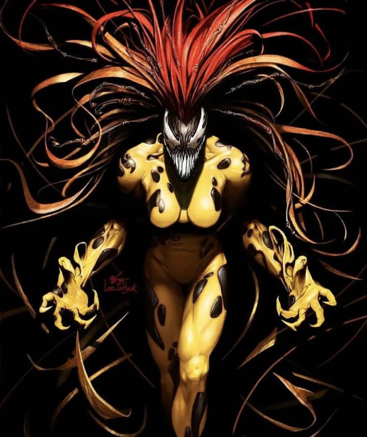 Monstrous Character With Red Hair And Yellow Skin Artwork Print Poster